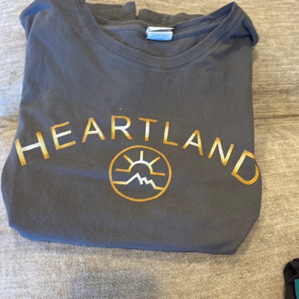 Port and Company Gray Tee with Gold Print